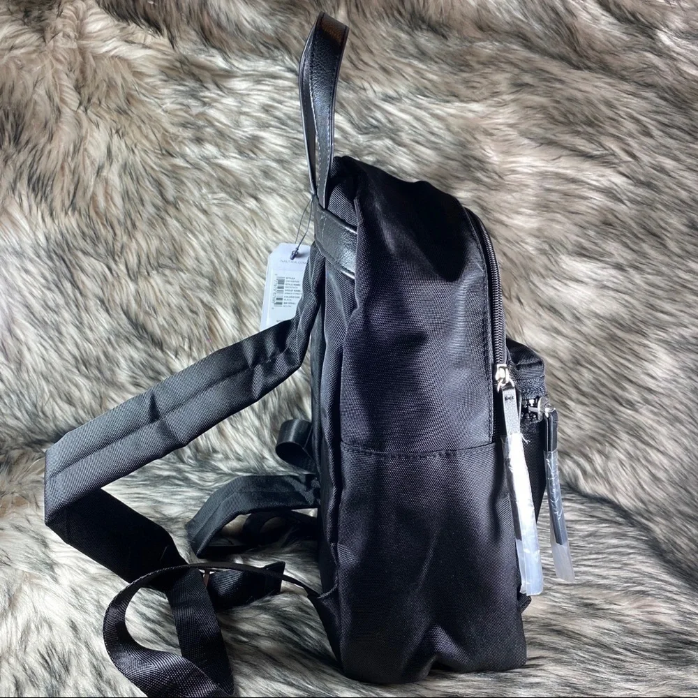 BLACK Nylon Medium Backpack